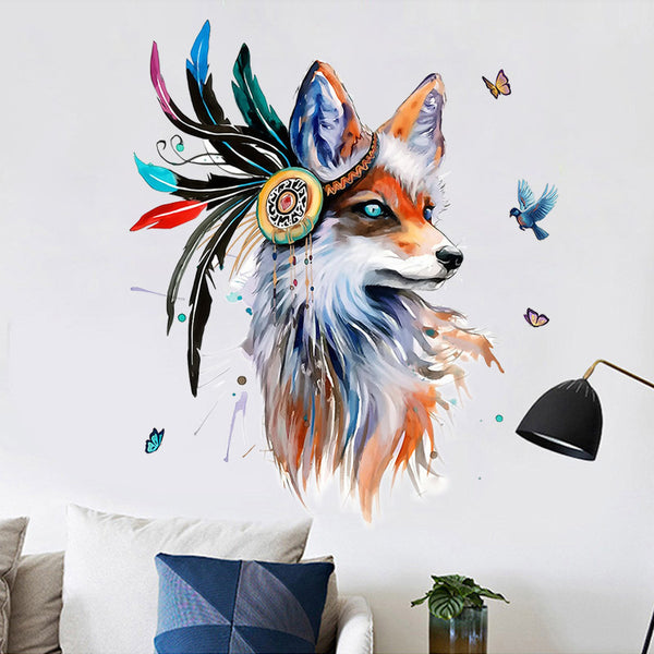 Boho Fox Animal Wall Sticker HY Wall Art