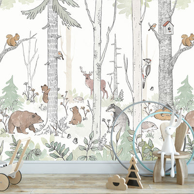 Forest Animal II Removable Wall Mural ANM058