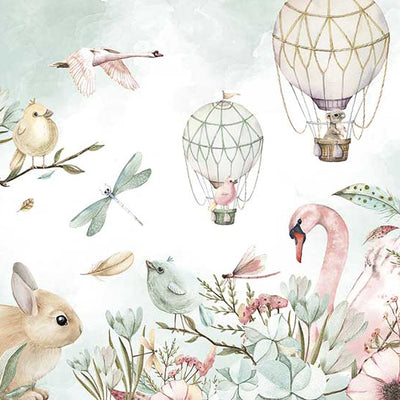 Cute Animal Paradise Removable Wall Mural