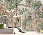 Jungle Safari Animals Removable Wall Mural