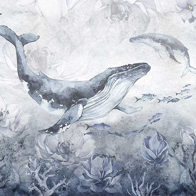 Blue Whale Removable Wall Mural ANM054