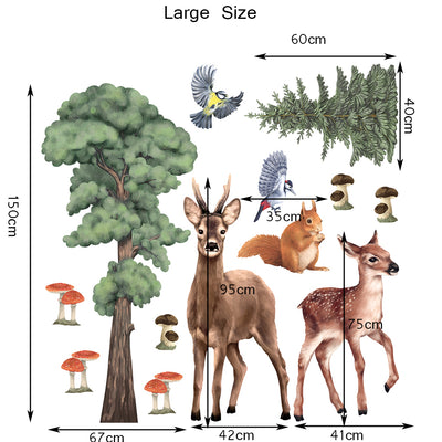 Forest Friends II Animal Wall Decal