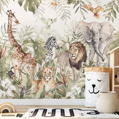 Animal Paradise Removable Wall Mural ANM055
