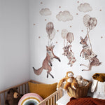 Party Animals Fox Deer Bunnies Wall Sticker
