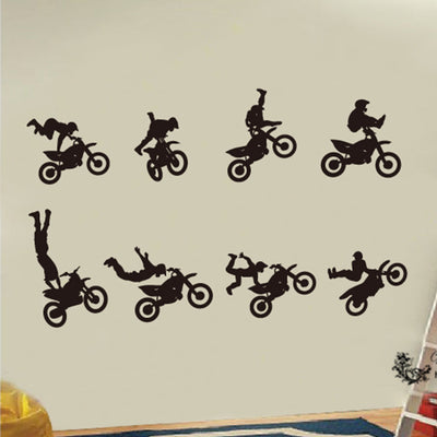 Set of 8 Motocross Motor Bike Wall Decor