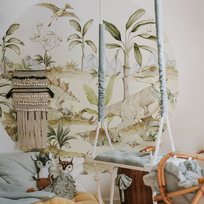 Dino World Circle Wall Stickers