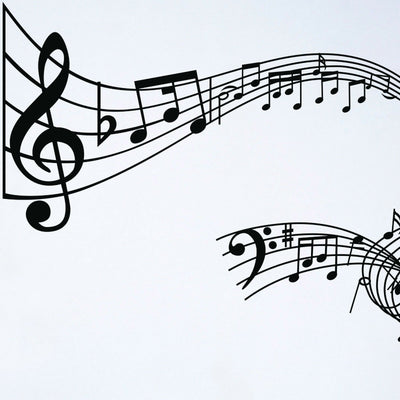 Music Notes Melody Musical Theme Decal,hywallart