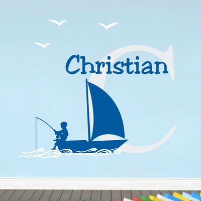 Boat Custom Personalised Wall Sticker,hywallart