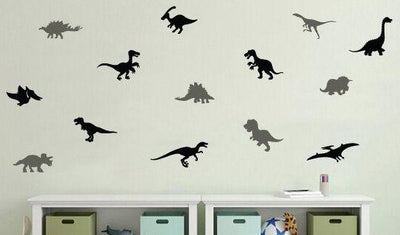 Set of 14 Pcs Dinosaur Wall Stickers,hywallart
