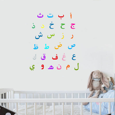 Arabic  Islamic Alphabets Wall Sticker Kids Decor,hywallart