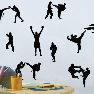 Martial Arts Boxing Judo Karate  Wall Art Stickers,hywallart