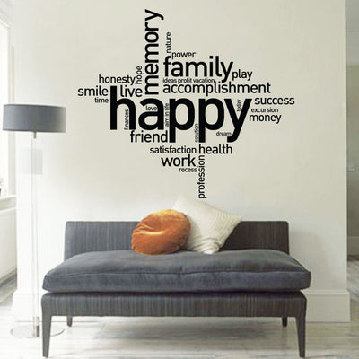 "Happy" Wall Quote,hywallart