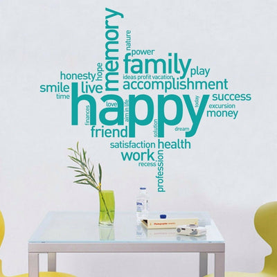 "Happy" Wall Quote,hywallart