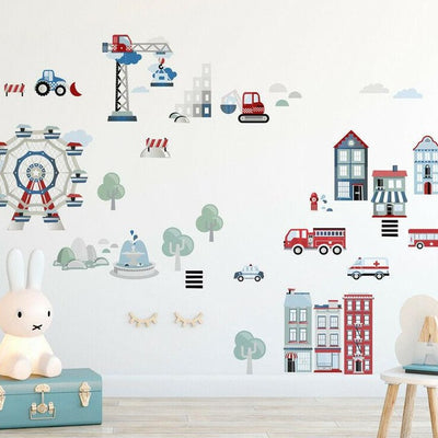 Life In The City Removable Wall Sticker,hywallart