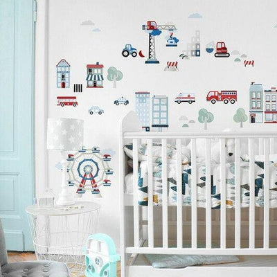 Life In The City Removable Wall Sticker,hywallart