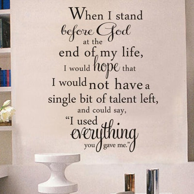 "Stand Before God" Christian Wall Art Quote,hywallart