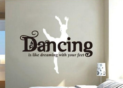 Dancing like dreaming on your feet Removable Wall Decal,hywallart