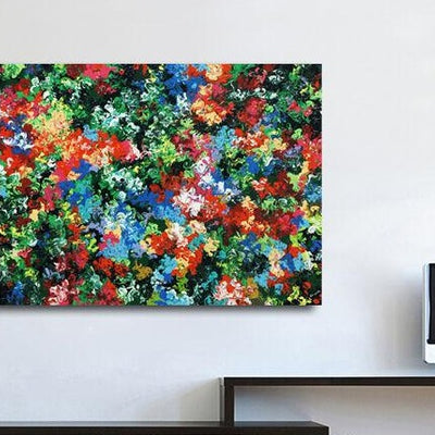 Color Pattern Abstract Stretched Canvas Print,hywallart