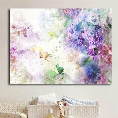 Dream Garden Watercolour Stretched Canvas Print,hywallart