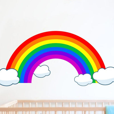 Rainbow Clouds Wall Sticker,hywallart
