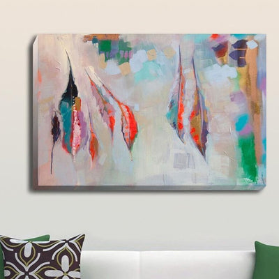 Abstract Feather Stretched Canvas Print,hywallart