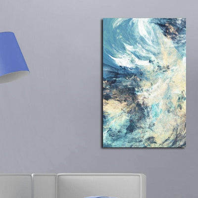 Abstract Blue Stretched Canvas Print,hywallart