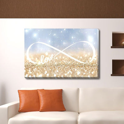 Love Infinity Stretched Canvas Print,hywallart