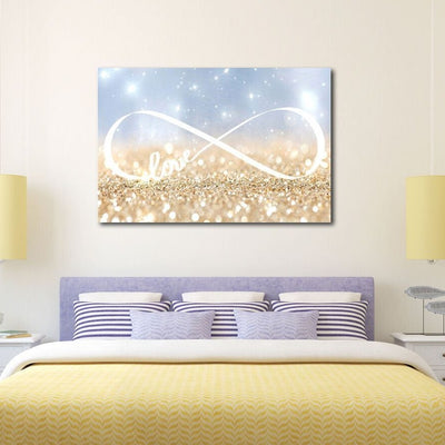 Love Infinity Stretched Canvas Print,hywallart