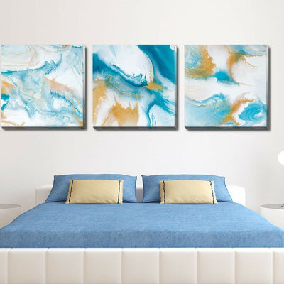 Set of 3 Abstract Stretched Canvas Print,hywallart