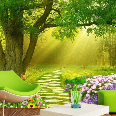 Forest Boulevard Removable Wall Mural,hywallart