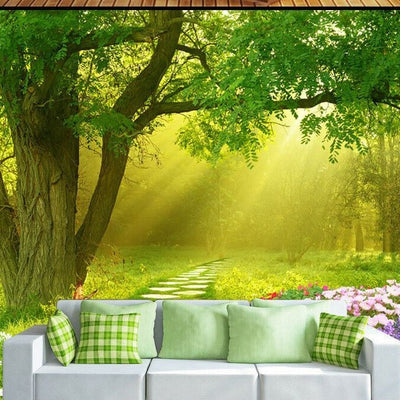 Forest Boulevard Removable Wall Mural,hywallart