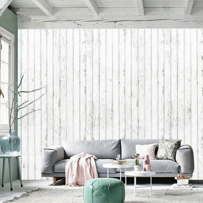 Vintage White Wood Removable Wall Mural,hywallart
