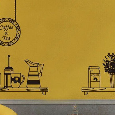 Coffee Cafe Restaurant Shop Wall Stickers,hywallart