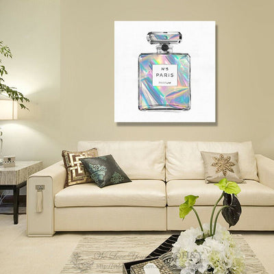 Shining Perfume Stretched Canvas Print Framed Wall Art Home Office Decor Gift,hywallart