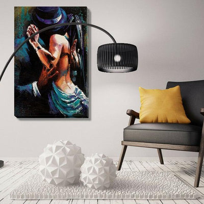 Kissing Stretched Canvas Print,hywallart