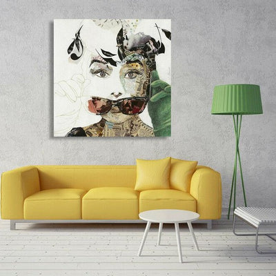 Audrey Hepburn Stretched Canvas Print,hywallart
