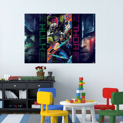 Hulk Thor Avengers Vinyl Print Poster Wall Sticker Kids Mural Decal Decor Gift,hywallart