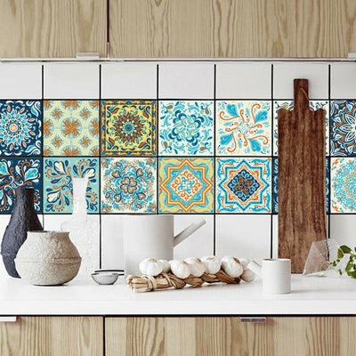Pack of 16 Tile Stickers Wall Kitchen Bathroom Floor Home Decor,hywallart