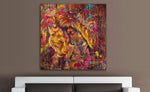 Lion Animal Stretched Canvas Print,hywallart