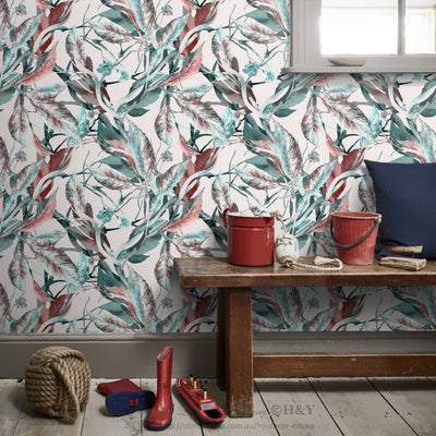 Flower Vine Leave Wall Paper Print Removable Mural Coverings Wallpaper Decor B06,hywallart