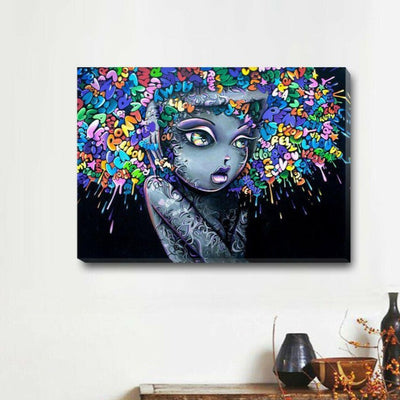 Graffiti Stretched Canvas Print  A338,hywallart
