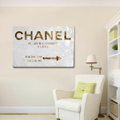 Chanel Stretched Canvas Print F98,hywallart