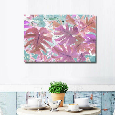 Tropical Leaves Stretched Canvas Print FW68,hywallart