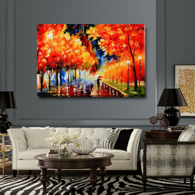 Rainy Night Stretched Canvas Print L079,hywallart