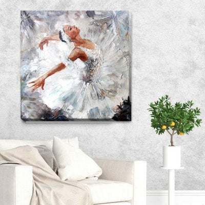Ballerina Dance Stretched Canvas Print F112,hywallart