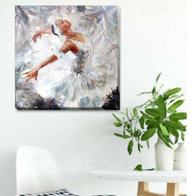 Ballerina Dance Stretched Canvas Print F112,hywallart