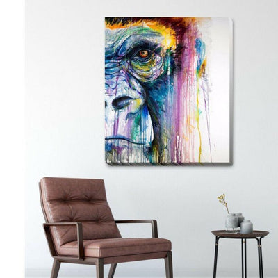 Gorilla Stretched Canvas Print AM77,hywallart
