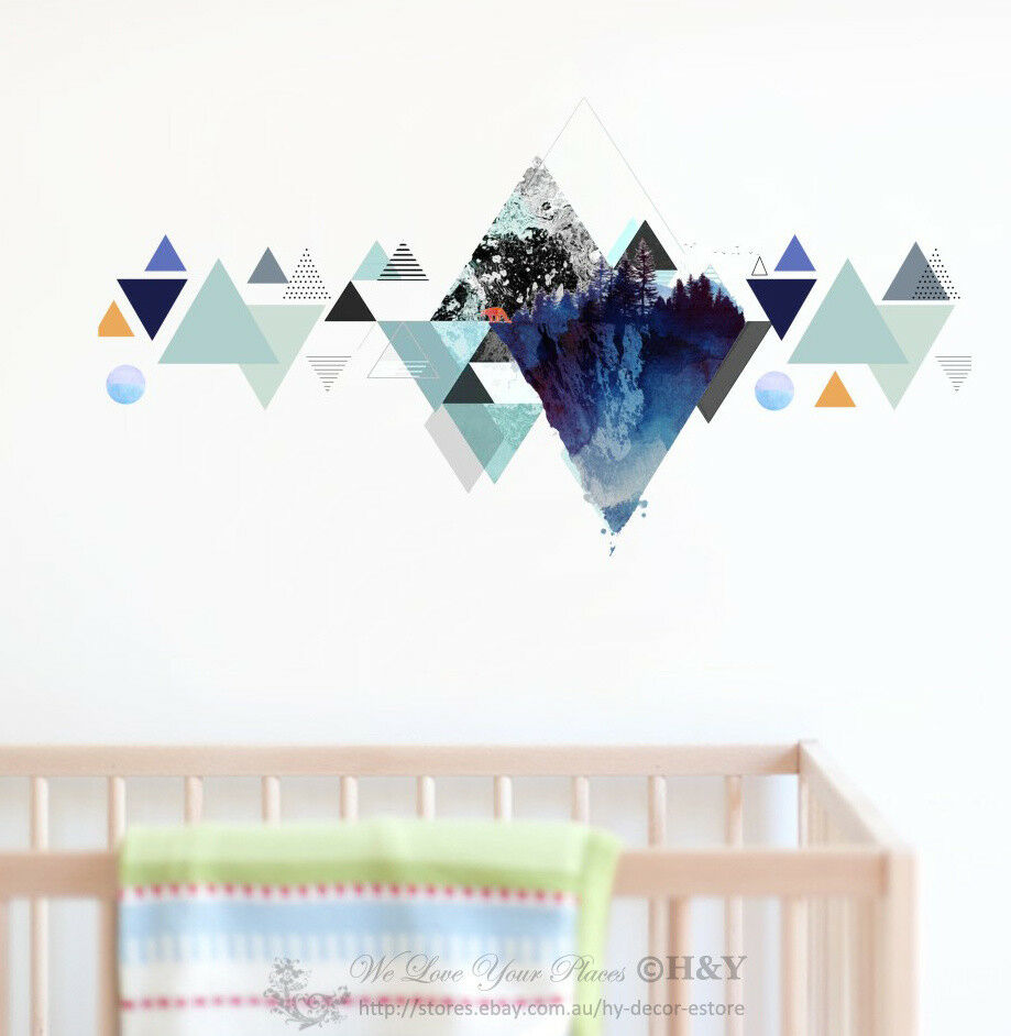 Geometric Mountain Wall Sticker
