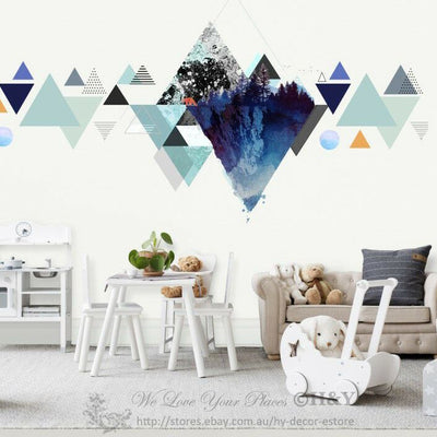 Geometric Mountain  Wall Sticker,hywallart