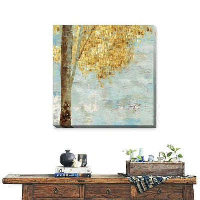 Golden Tree Stretched Canvas Print F83,hywallart